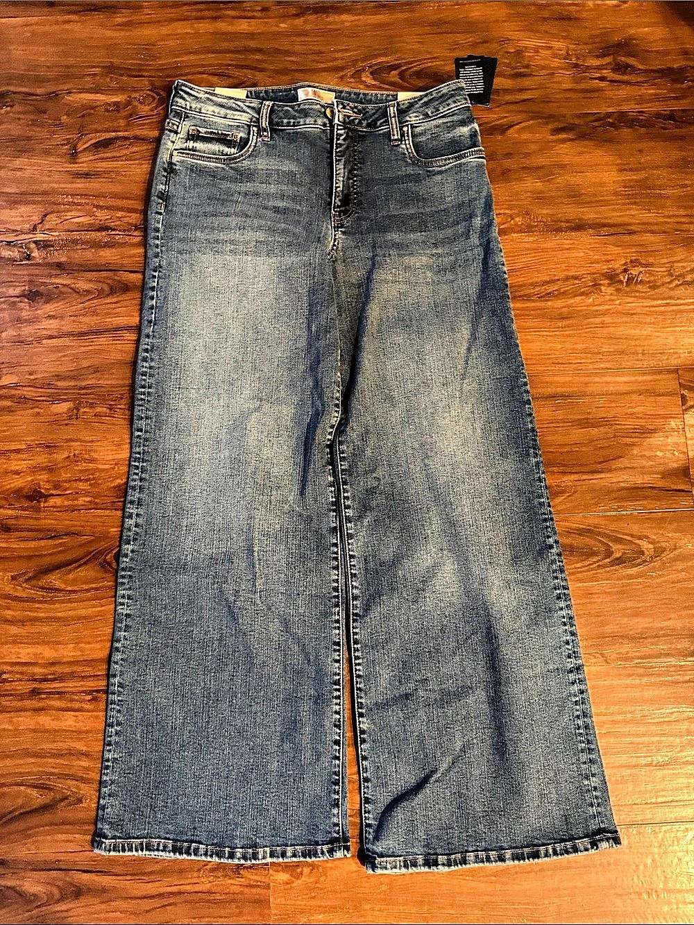 NWT - Kut from the Kloth Maya High Rise Fab Ab Wide Leg Jeans Blue Size 8